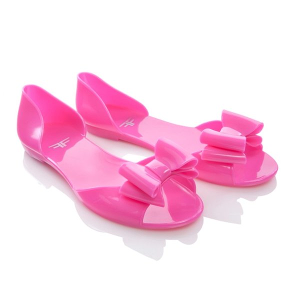 ✨HOST PICK✨ FIEBIGER Butterfly Peep Toe Jelly Flats - Picture 1 of 8
